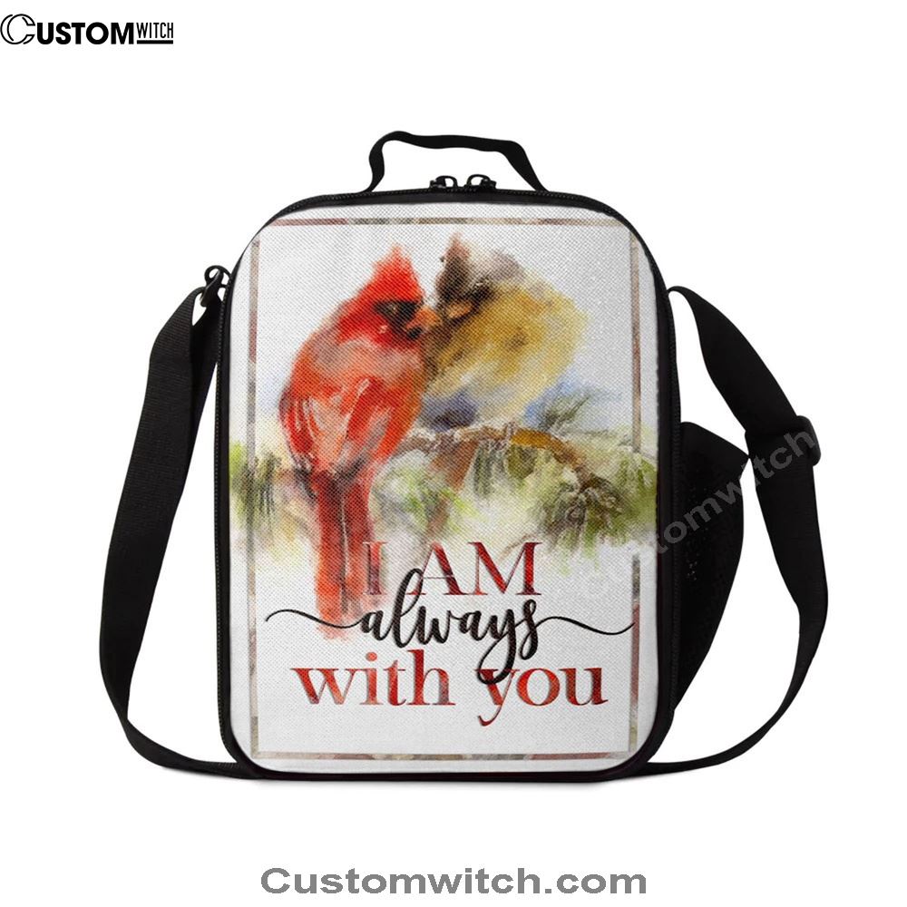 I Am Always With You Cardinal Christian Lunch Bag, Christian Lunch Bag, Religious Lunch Box For School, Picnic