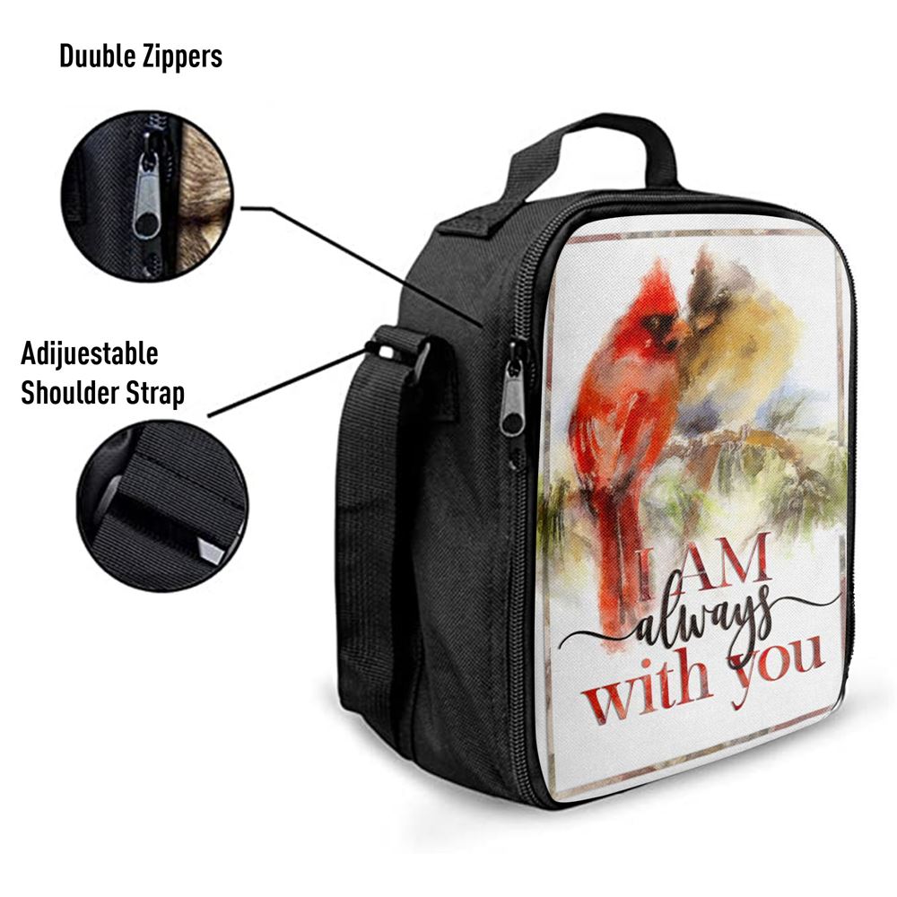 I Am Always With You Cardinal Christian Lunch Bag, Christian Lunch Bag, Religious Lunch Box For School, Picnic