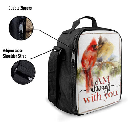 I Am Always With You Cardinal Christian Lunch Bag, Christian Lunch Bag, Religious Lunch Box For School, Picnic