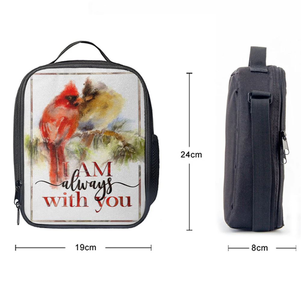 I Am Always With You Cardinal Christian Lunch Bag, Christian Lunch Bag, Religious Lunch Box For School, Picnic