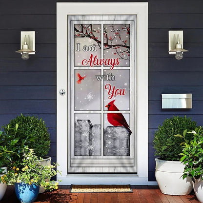 I Am Always With You, Cardinal Door Cover, Christmas Door Knob Covers, Christmas Outdoor Decoration