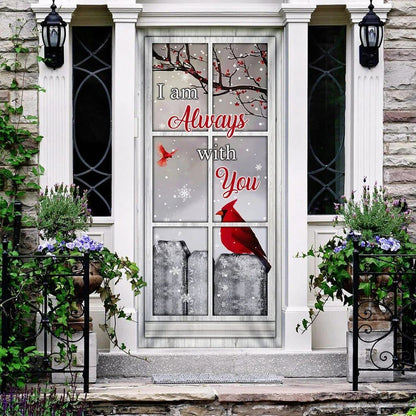 I Am Always With You, Cardinal Door Cover, Christmas Door Knob Covers, Christmas Outdoor Decoration
