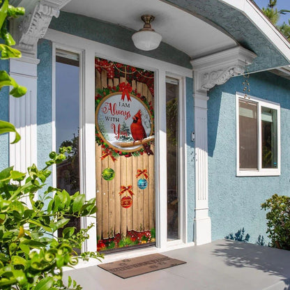 I Am Always With You Door Cover, Cardinal Door Cover, Christmas Door Knob Covers, Christmas Outdoor Decoration