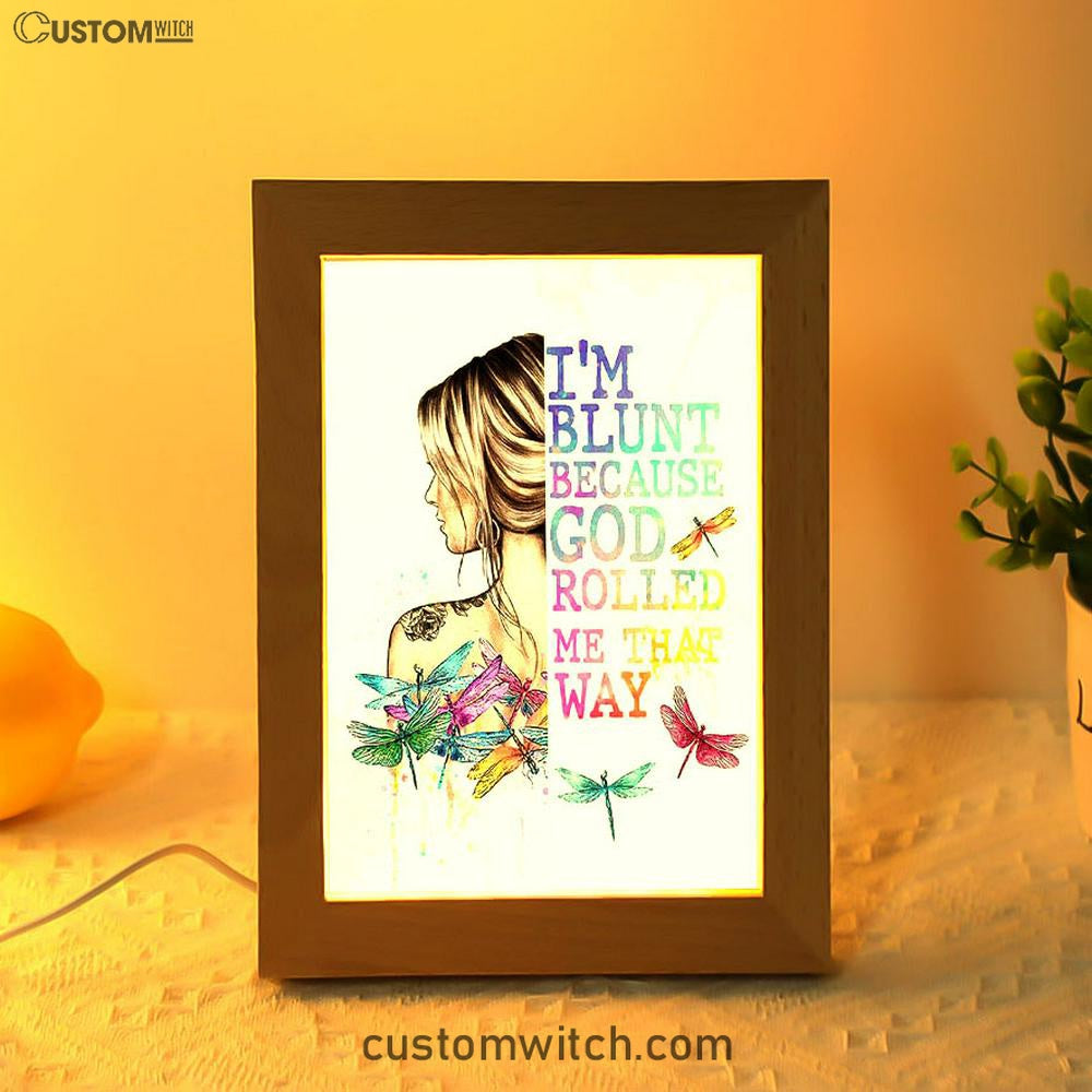 I Am Blunt Boho Hippie Art Decor - Bohemian Frame Lamp Decor