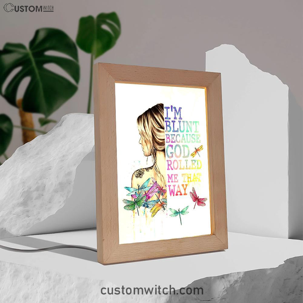 I Am Blunt Boho Hippie Art Decor - Bohemian Frame Lamp Decor