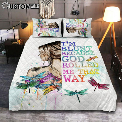 I Am Blunt Boho Hippie Bedroom Decor - Bohemian Quilt Bedding Set Cover Twin Bedding Decor