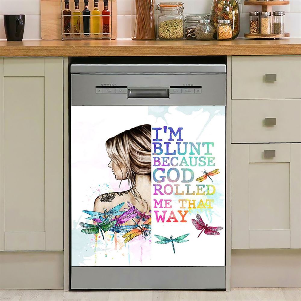 I Am Blunt Boho Hippie Dishwasher Cover, Bohemian Dishwasher Stickers