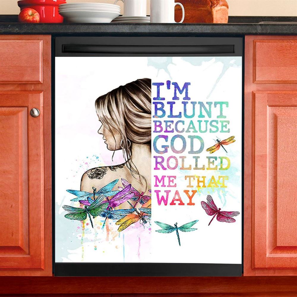 I Am Blunt Boho Hippie Dishwasher Cover, Bohemian Dishwasher Stickers