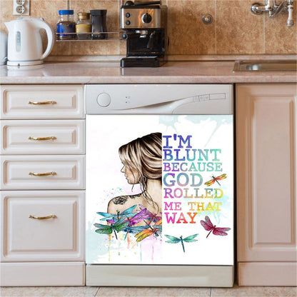 I Am Blunt Boho Hippie Dishwasher Cover, Bohemian Dishwasher Stickers
