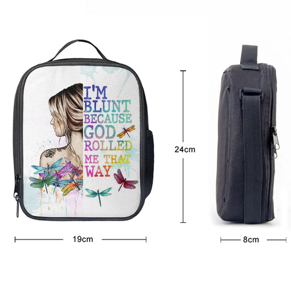 I Am Blunt Boho Hippie Lunch Bag Decor, Bohemian Lunch Bag