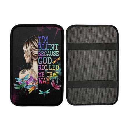 I Am Blunt Car Center Console Cover - Bohemian Car Armrest Pad - Hippie Car Armrest Pad - Trippy Car Armrest Pad