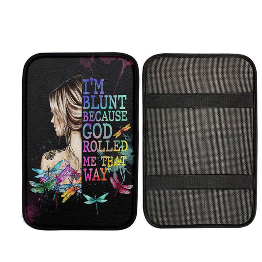 I Am Blunt Car Center Console Cover - Bohemian Car Armrest Pad - Hippie Car Armrest Pad - Trippy Car Armrest Pad
