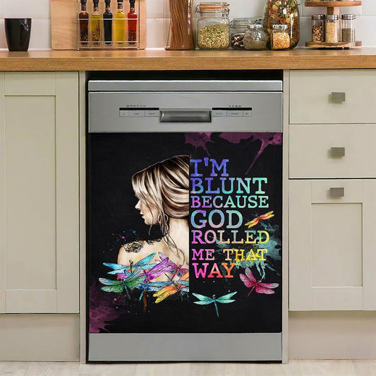 I Am Blunt Dishwasher Cover, Bohemian Dishwasher Stickers, Hippie Kitchen Decor