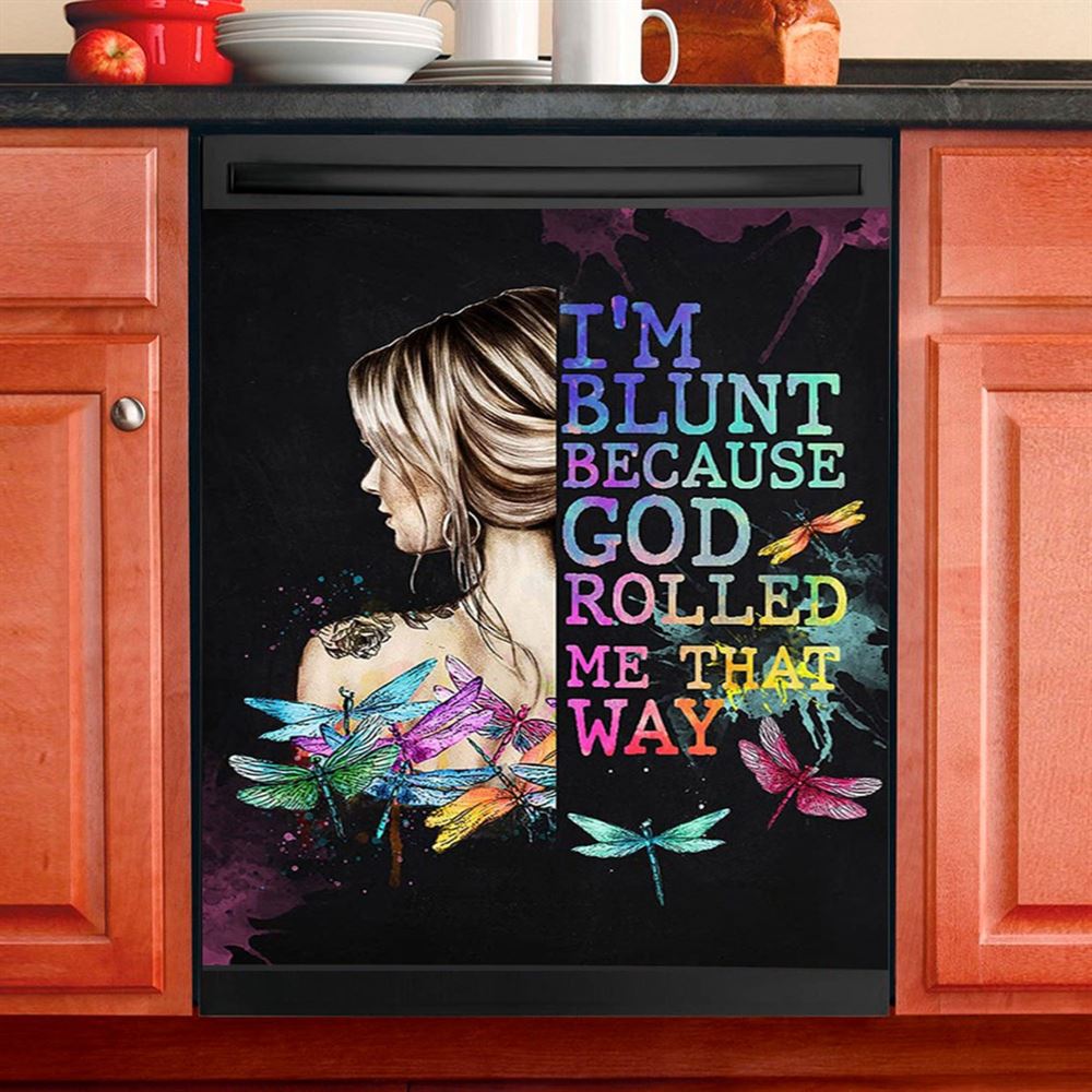 I Am Blunt Dishwasher Cover, Bohemian Dishwasher Stickers, Hippie Kitchen Decor