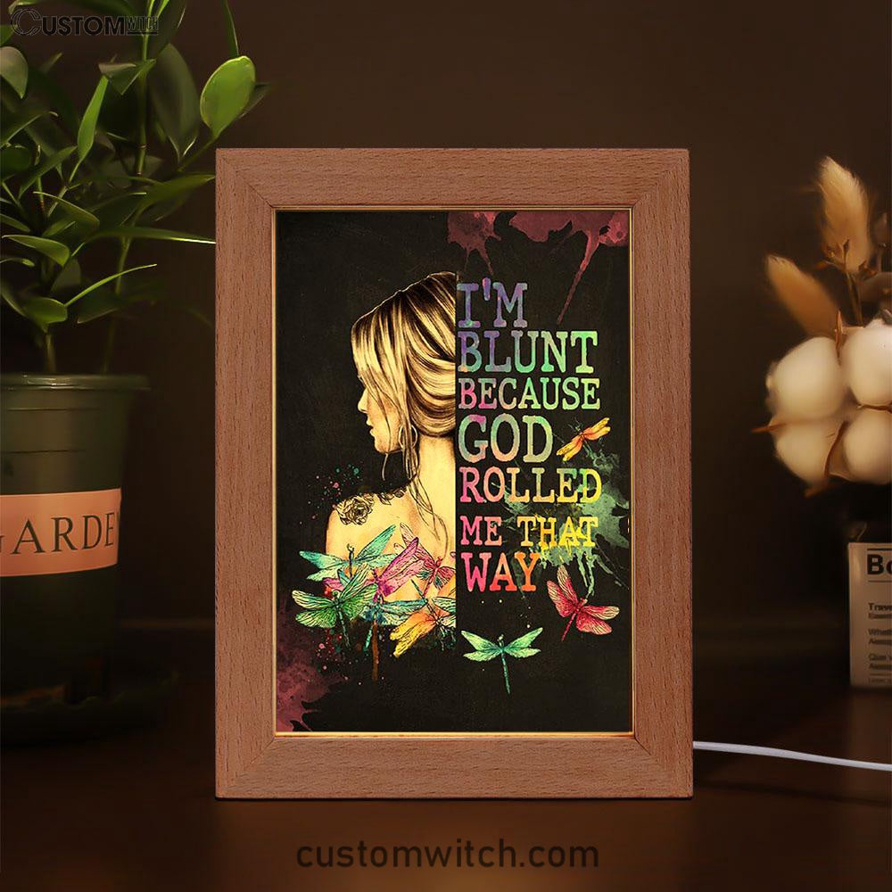 I Am Blunt Frame Lamp Art Decor - Bohemian Art - Hippie Room Decor - Trippy Decor