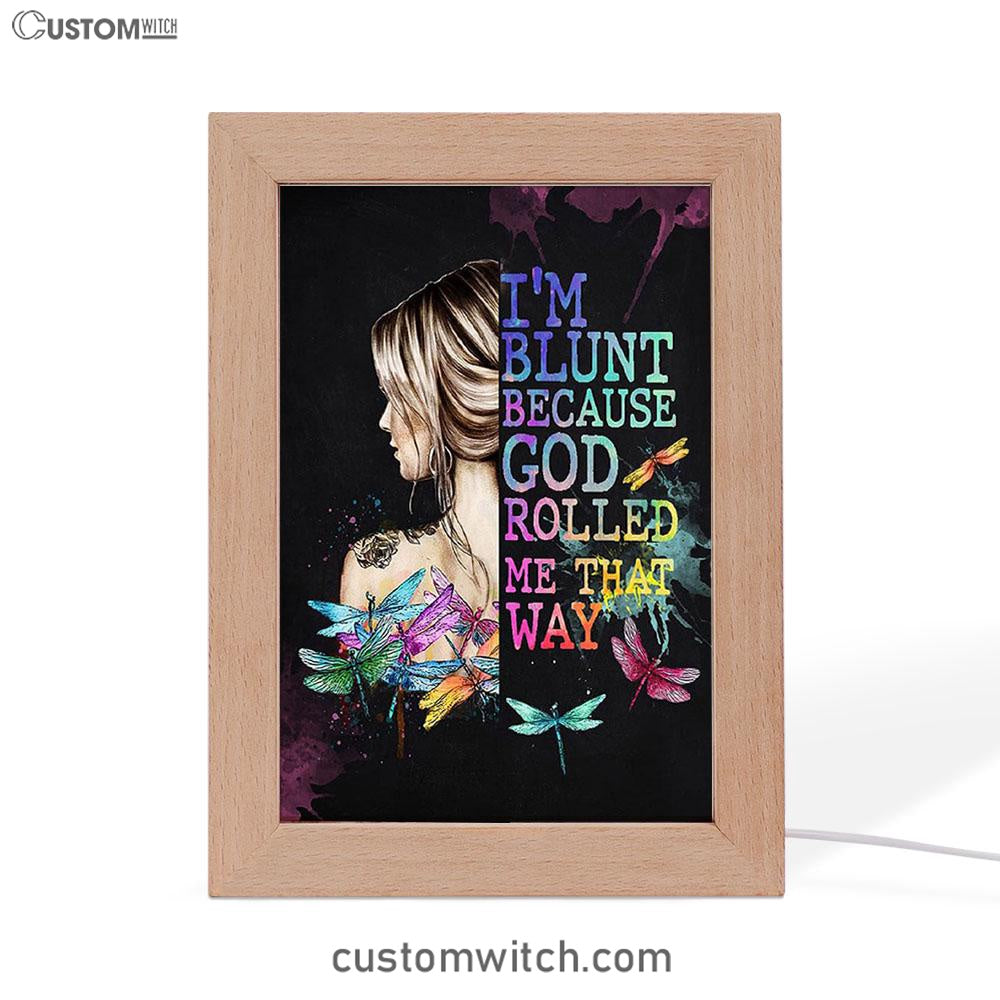 I Am Blunt Frame Lamp Art Decor - Bohemian Art - Hippie Room Decor - Trippy Decor