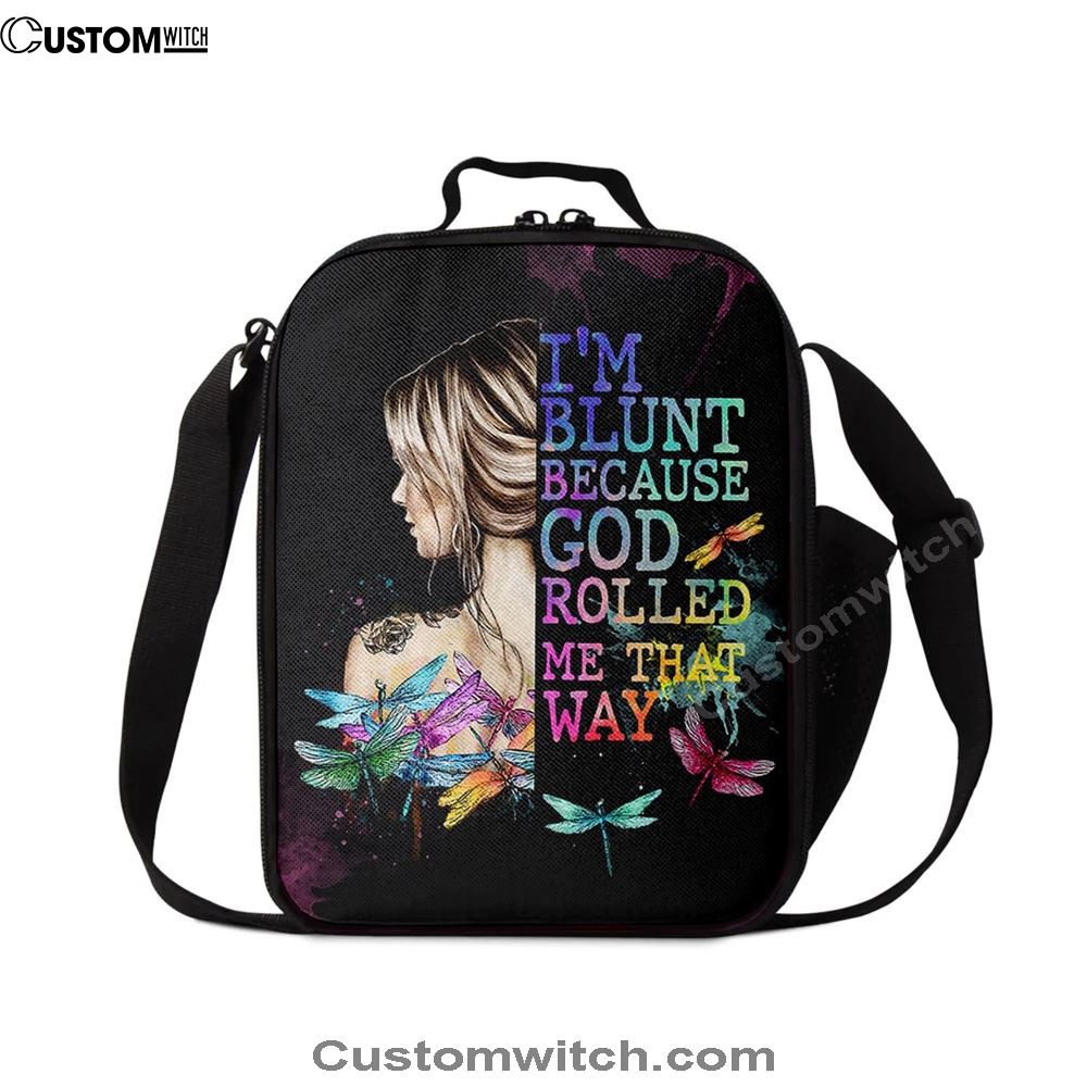 I Am Blunt Lunch Bag, Bohemian Lunch Bag, Hippie Room Decor, Trippy Lunch Bag