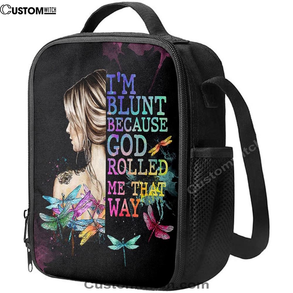 I Am Blunt Lunch Bag, Bohemian Lunch Bag, Hippie Room Decor, Trippy Lunch Bag