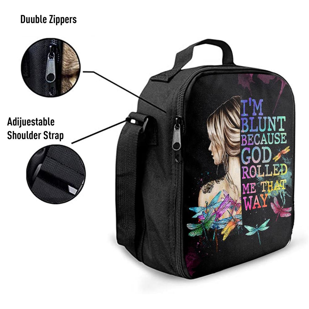 I Am Blunt Lunch Bag, Bohemian Lunch Bag, Hippie Room Decor, Trippy Lunch Bag