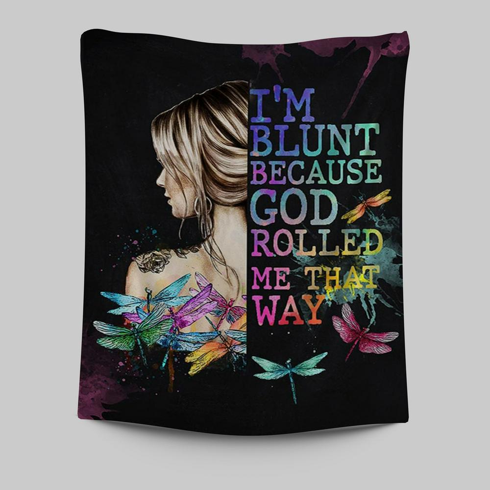 I Am Blunt Tapestry Wall Art Decor - Bohemian Wall Art - Hippie Room Decor - Trippy Wall Decor