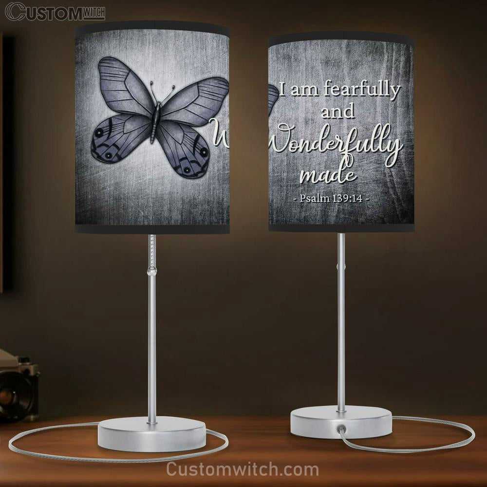 I Am Fearfully And Wonderfully Made Butterfly Table Lamb Prints - Religious Wall Decor - Christian Table Lamb Gift