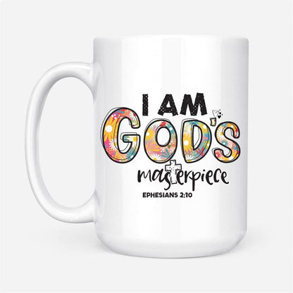 I Am God'S Masterpiece Ephesians 210 Coffee Mug, Christian Mug, Bible Mug, Faith Gift, Encouragement Gift