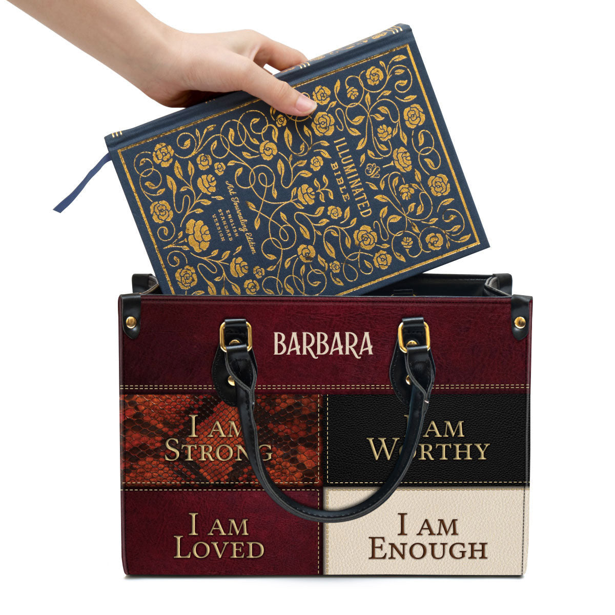 I Am Strong I Am Worthy, Special Christian Leather Bag, Christian Pu Leather Bags For Women