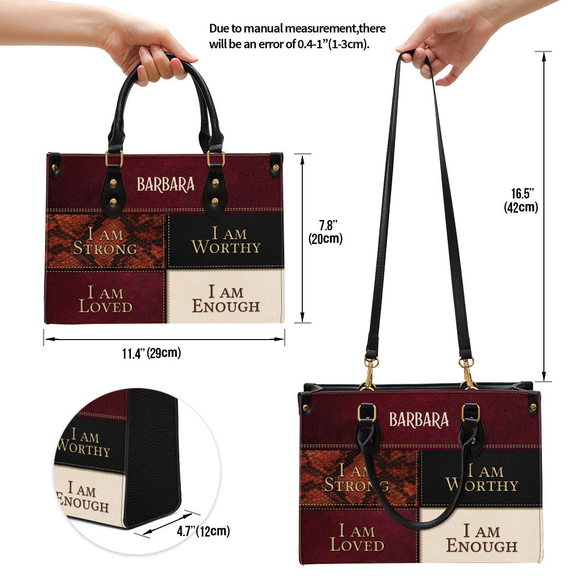 I Am Strong I Am Worthy, Special Christian Leather Bag, Christian Pu Leather Bags For Women