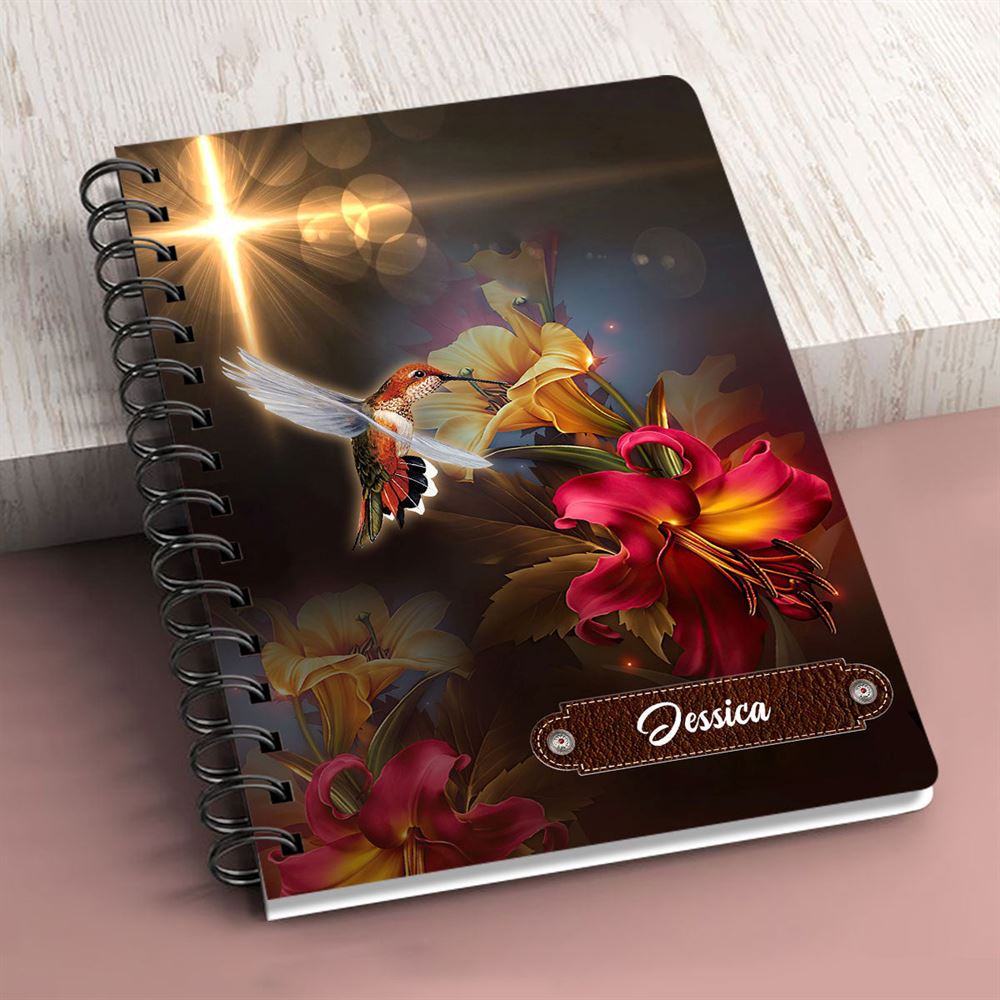 I Am Strong Personalized Spiral Notebook, Scripture Gifts For Christian