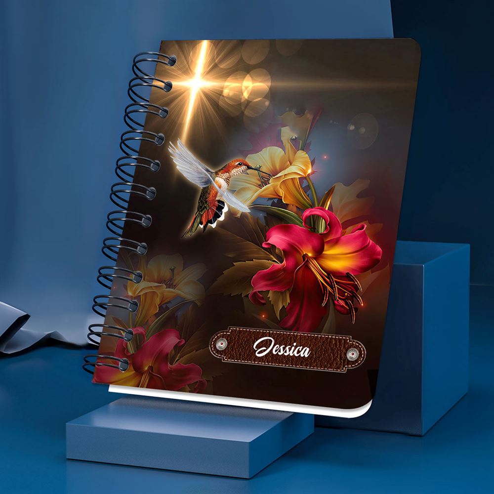 I Am Strong Personalized Spiral Notebook, Scripture Gifts For Christian