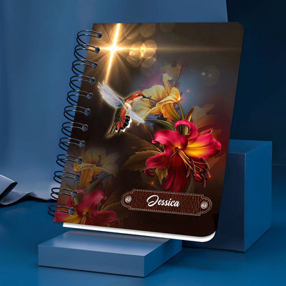 I Am Strong Personalized Spiral Notebook, Scripture Gifts For Christian