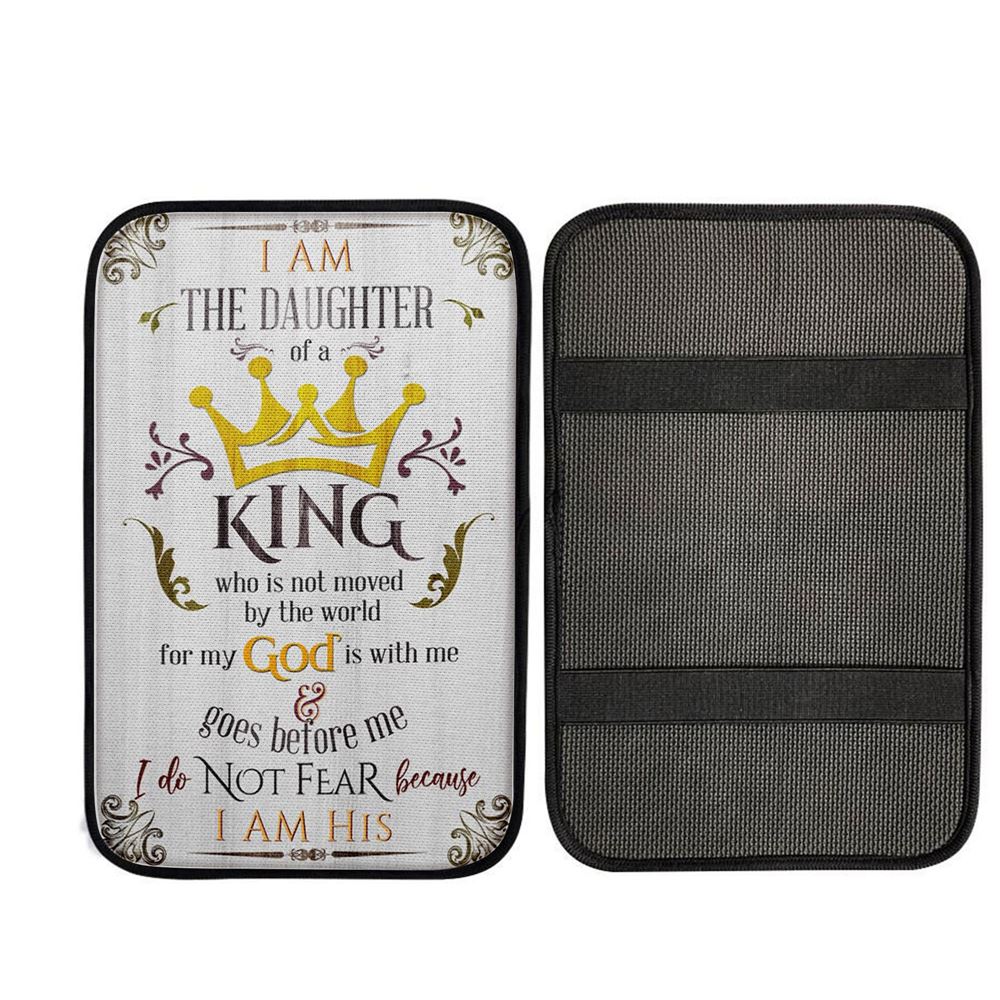 I Am The Daughter Of A King Car Center Console Cover, Christ Car Armrest Accessories