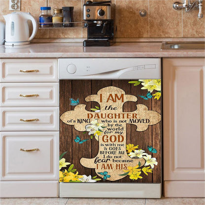I Am The Daughter Of A King Dishwasher Cover, Christian Dishwasher Stickers, Religious Kitchen Decor