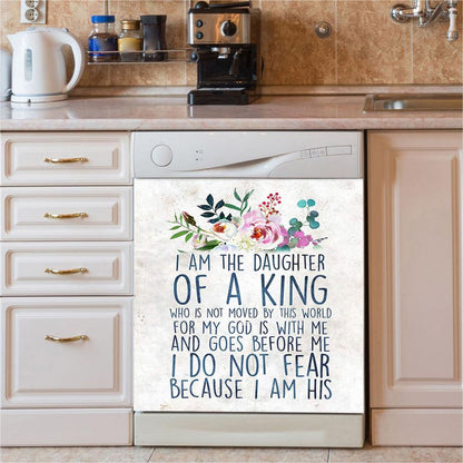 I Am The Daughter Of The King Dishwasher Cover, Christian Gift For Women