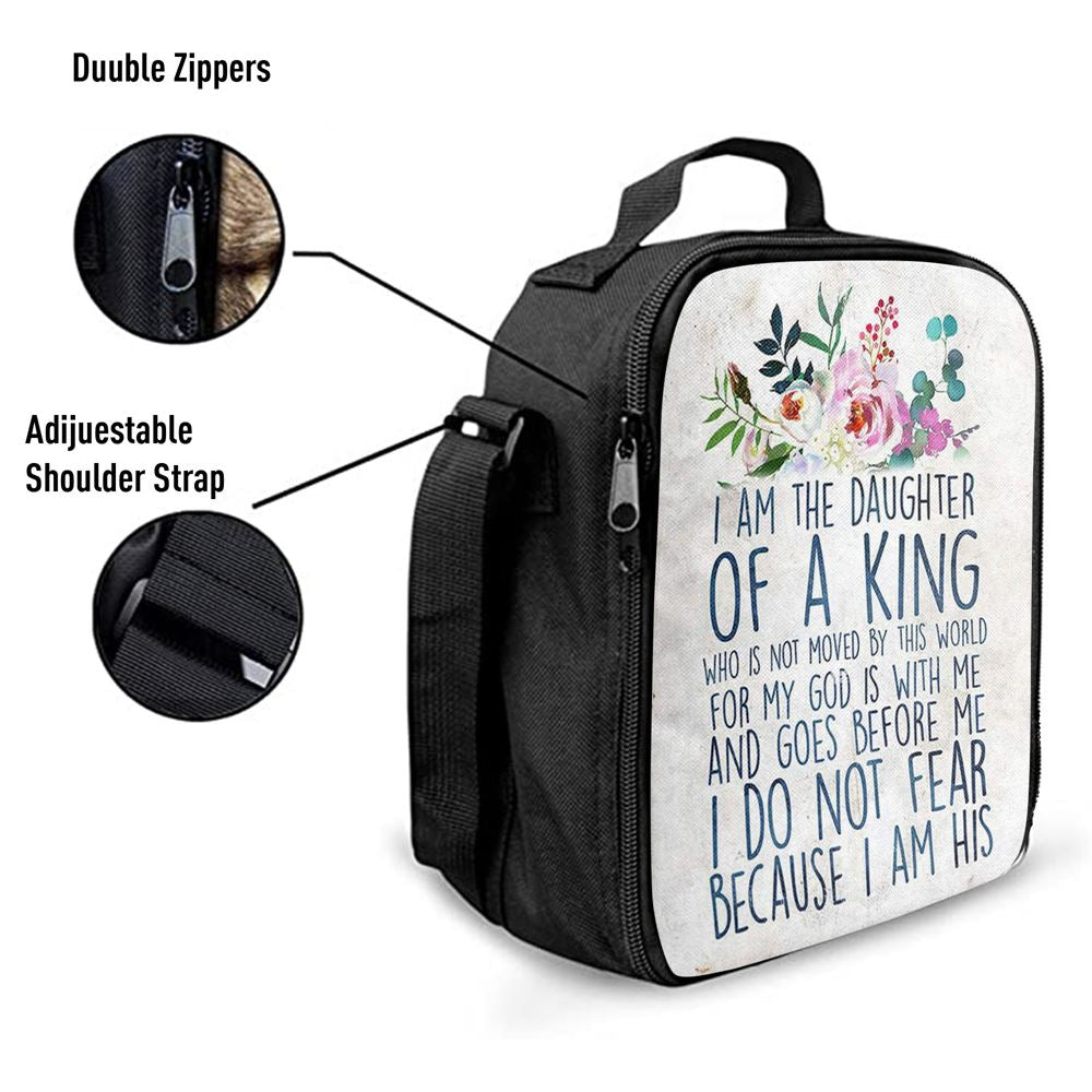 I Am The Daughter Of The King Lunch Bag, Christian Gift For Women, Christian Lunch Bag, Religious Lunch Box For School, Picnic