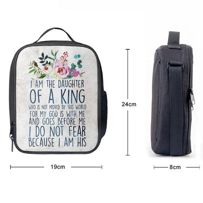 I Am The Daughter Of The King Lunch Bag, Christian Gift For Women, Christian Lunch Bag, Religious Lunch Box For School, Picnic