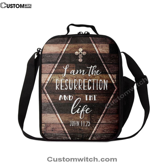 I Am The Resurrection And The Life John 1125 Lunch Bag, Christian Lunch Bag, Religious Lunch Box For School, Picnic