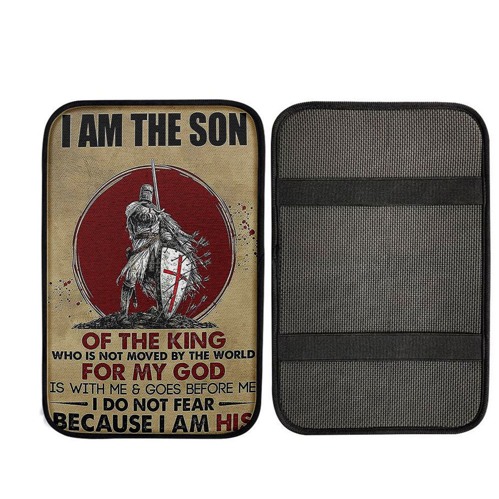 I Am The Son Warrior Car Center Console Cover, Christ Car Armrest Accessories