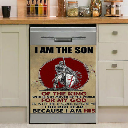 I Am The Son Warrior Dishwasher Cover, Christian Dishwasher Stickers, Religious Kitchen Decor