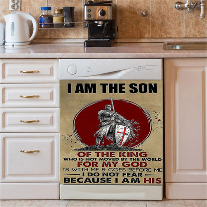 I Am The Son Warrior Dishwasher Cover, Christian Dishwasher Stickers, Religious Kitchen Decor