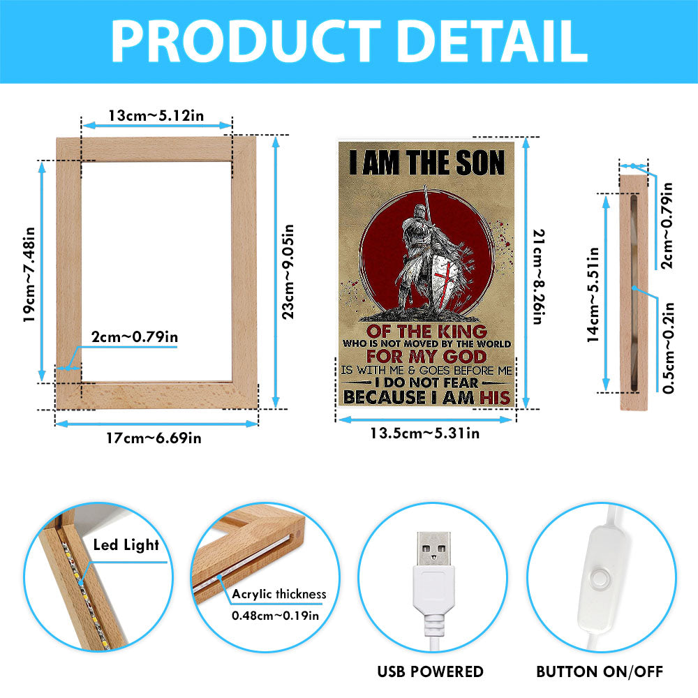 I Am The Son Warrior Frame Lamp Art - Christian Frame Lamp - Religious Gifts Night Light
