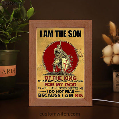 I Am The Son Warrior Frame Lamp Art - Christian Frame Lamp - Religious Gifts Night Light