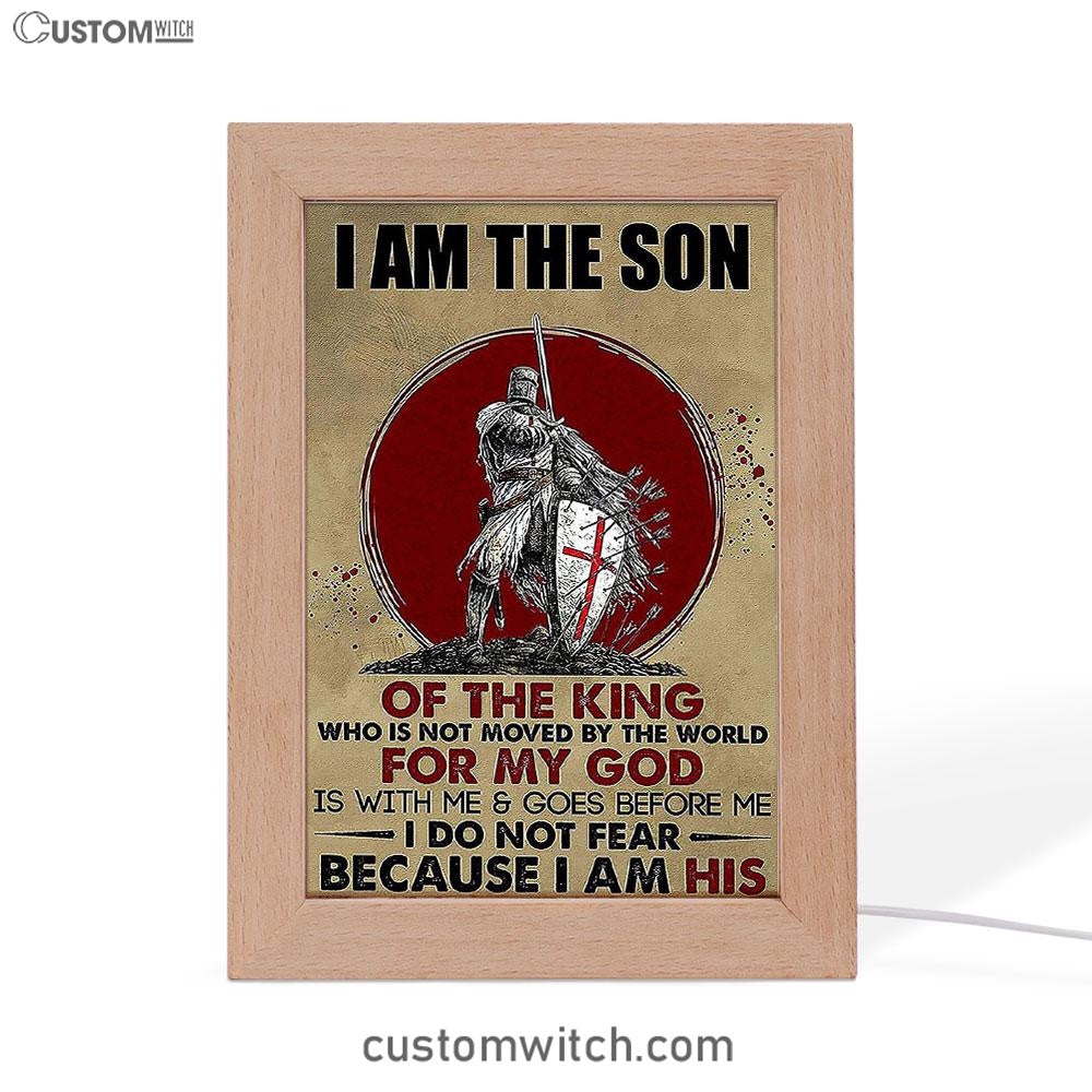 I Am The Son Warrior Frame Lamp Art - Christian Frame Lamp - Religious Gifts Night Light