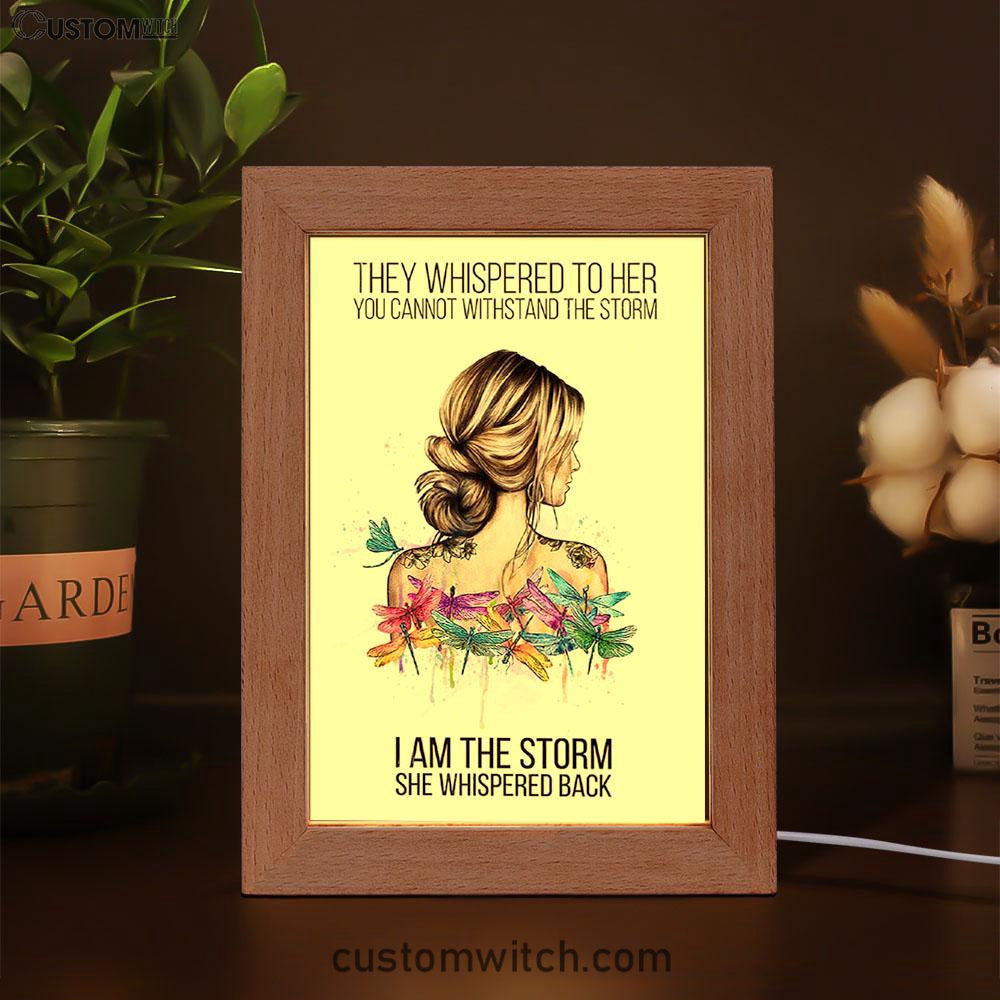 I Am The Storm Art Decor - Positive Motivational Inspirational Quote - Encouragement Gifts For Women - Boho Dragonfly Print