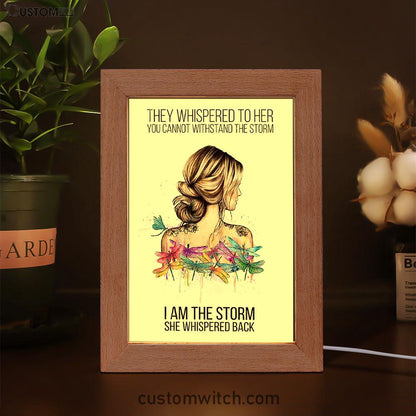 I Am The Storm Art Decor - Positive Motivational Inspirational Quote - Encouragement Gifts For Women - Boho Dragonfly Print