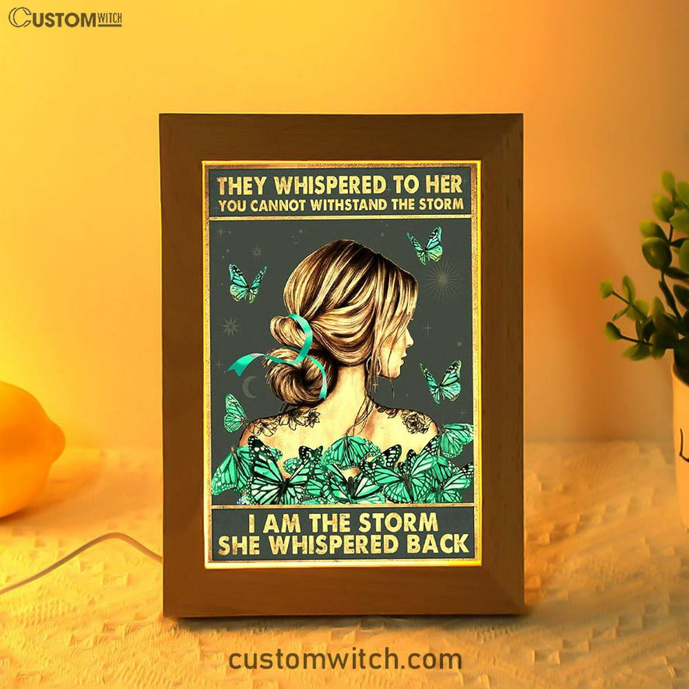 I Am The Storm Art Frame Lamp 2 - Encouragement Gifts For Women