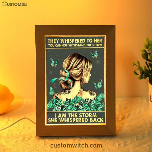 I Am The Storm Art Frame Lamp 2 - Encouragement Gifts For Women