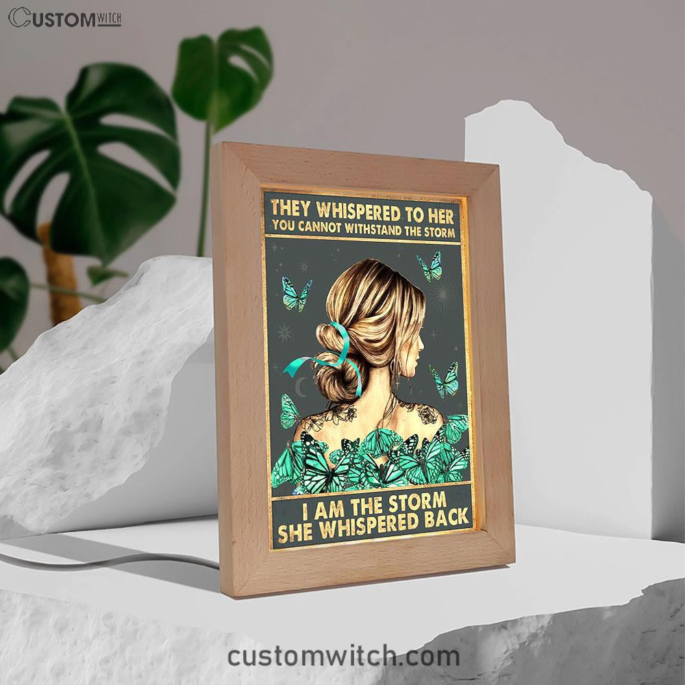 I Am The Storm Art Frame Lamp 2 - Encouragement Gifts For Women