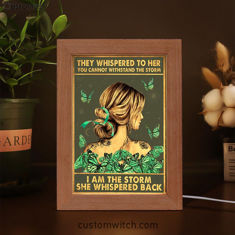 I Am The Storm Art Frame Lamp 2 - Encouragement Gifts For Women