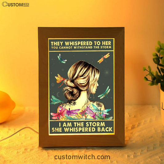 I Am The Storm Art Frame Lamp 3 - Encouragement Gifts For Women